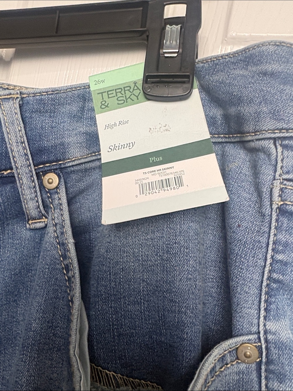 Terra & Sky High-Rise Skinny Jeans - Medium Blue Wash